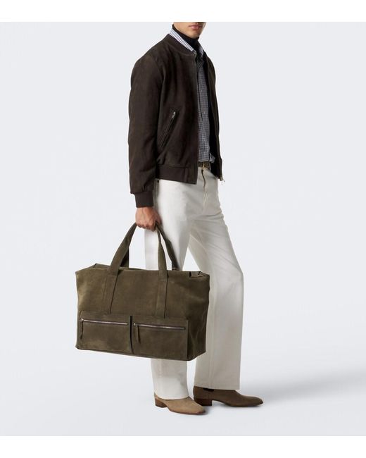 Metier Green Racer 53 Suede Duffel Bag for men