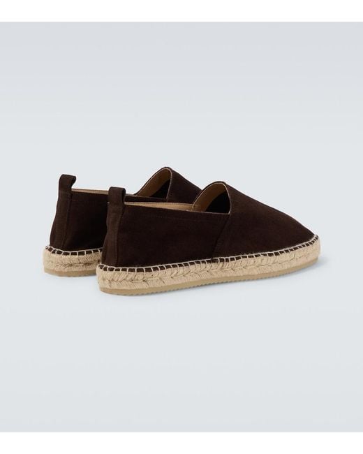 Frescobol Carioca Brown Helio Suede Espadrilles for men