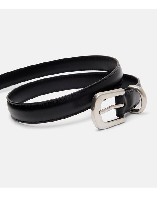The Row Black Ring Leather Belt