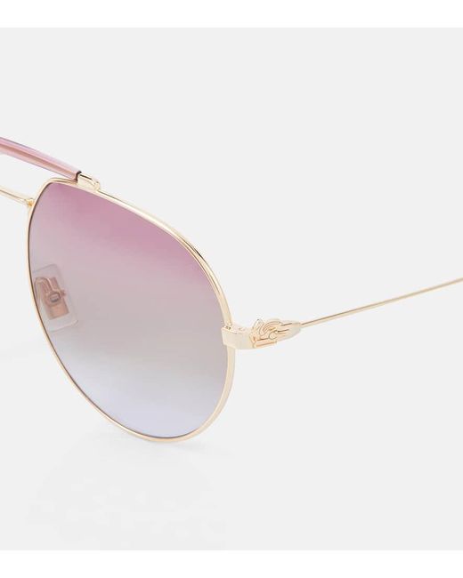 Gafas de sol de aviador Pegaso Etro de color Pink