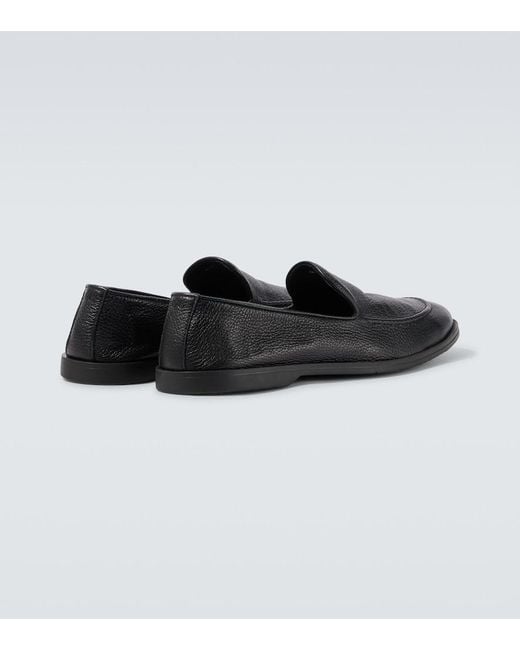 George Cleverley Black Cornwall Leather Loafers for men