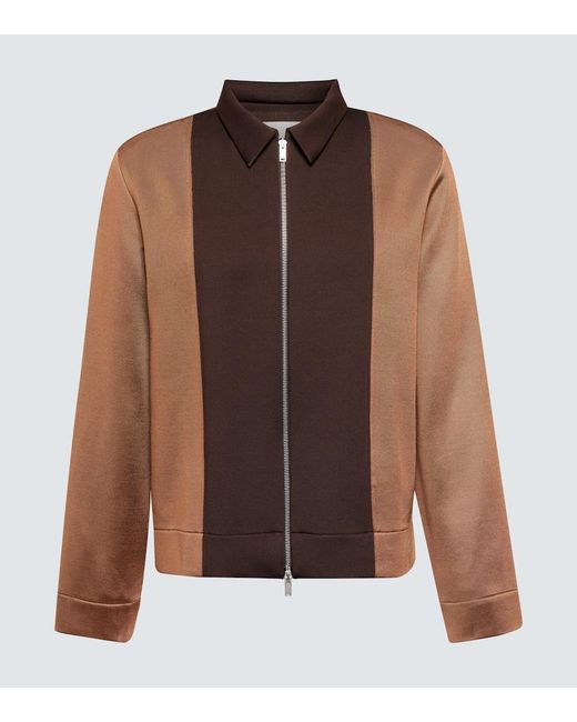Jil Sander Brown Colorblocked Jacket for men