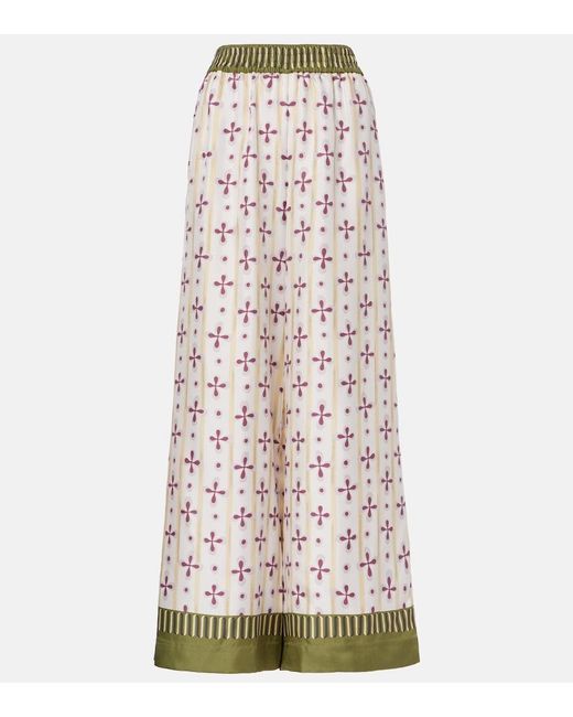 LaDoubleJ Multicolor Eclipse Placee Silk Palazzo Pants