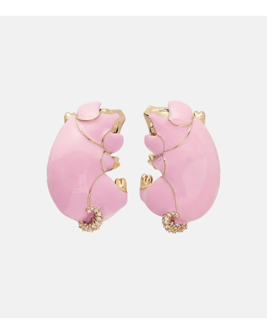 Gucci Pink Embellished Clip-On Earrings