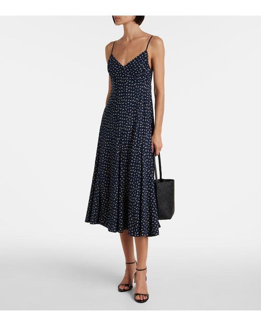 Polo Ralph Lauren Blue Floral Midi Dress