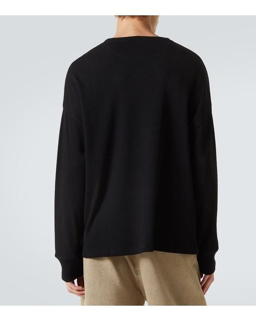 Loewe Anagram Ribbed-Knit Cotton T-Shirt in Blue for Men | Lyst