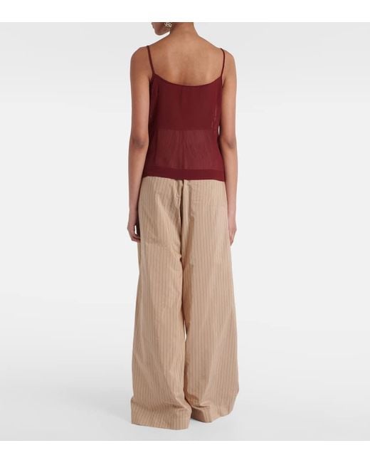 Dries Van Noten Red Verziertes Top