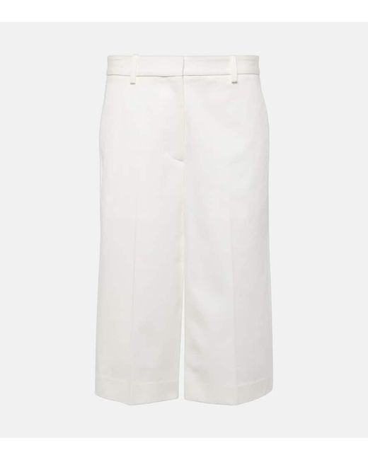 Nili Lotan White Erza Cotton Bermuda Shorts