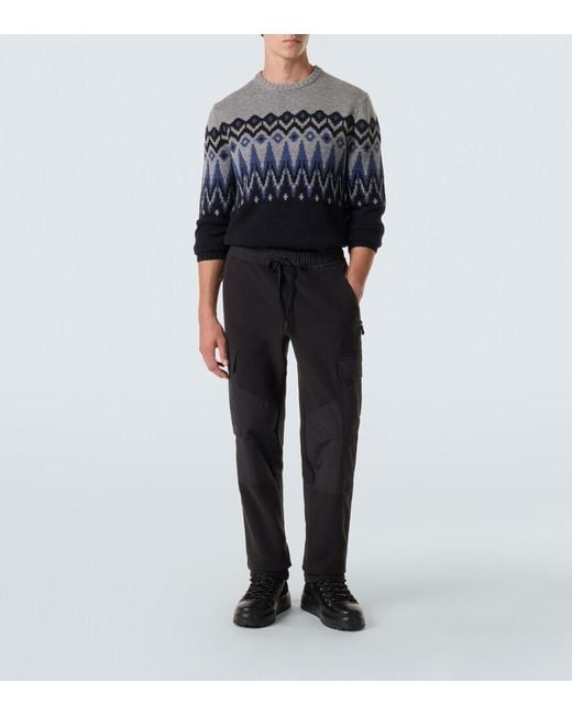 Bogner Blue Ron Fair Isle Cashmere Sweater for men