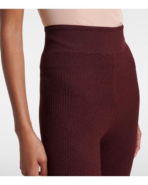 Chloé Red Knitted Capri Pants