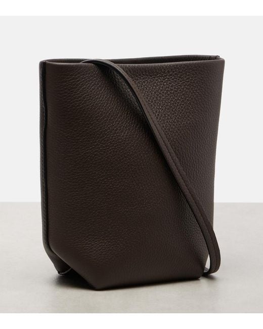 The Row Black N/S Park Leather Crossbody Bag
