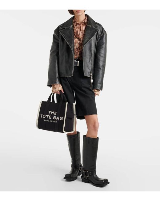 Borsa The Medium in canvas jacquard di Marc Jacobs in Black