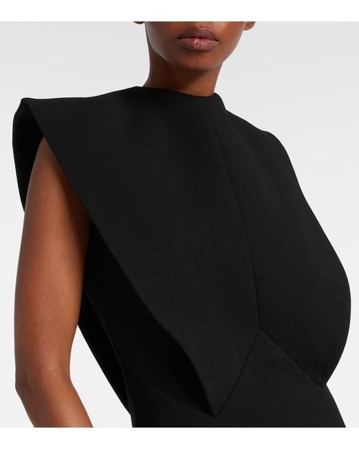 Vestido De Fiesta En Mezcla De Lana Givenchy de color Black
