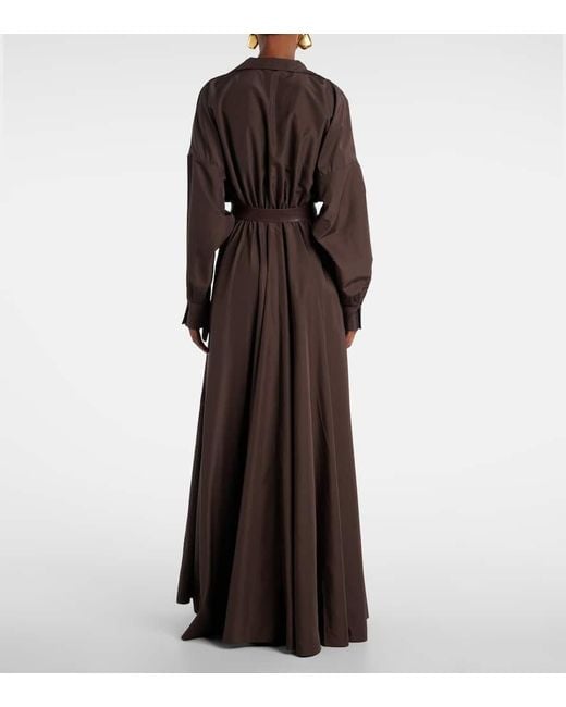 Norma Kamali Brown Oversized Flared Gown