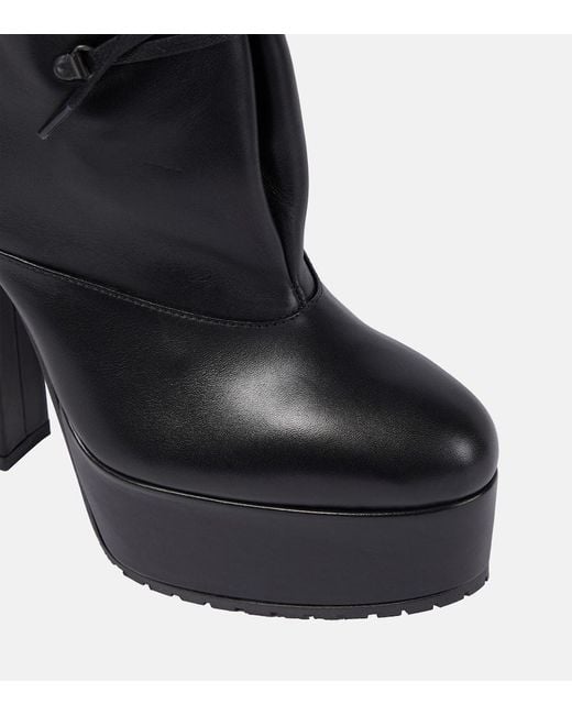 Alaïa Black Trekk 135 Leather Ankle Boots