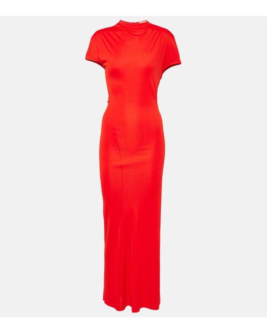 Khaite Red Yenza Maxi Dress