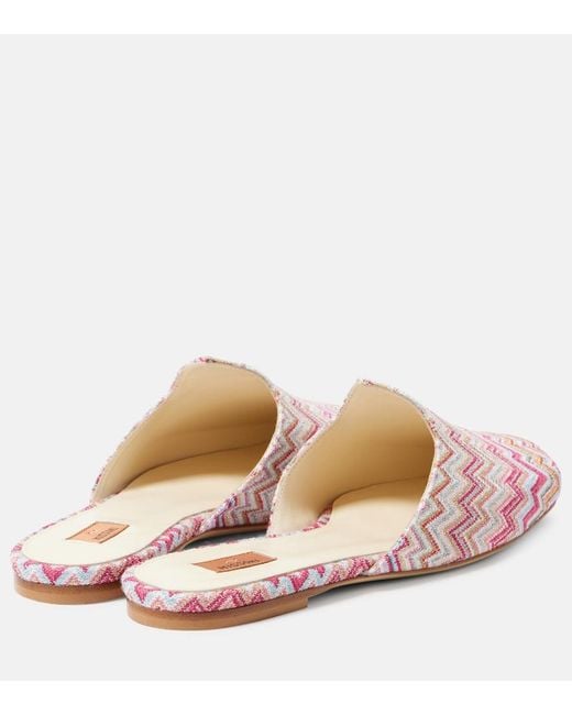 Missoni Pink Zigzag Mules