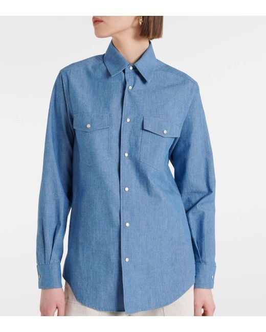 Loro Piana Blue Denim Shirt
