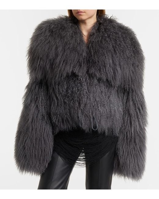 The Attico Black Shearling Jacket
