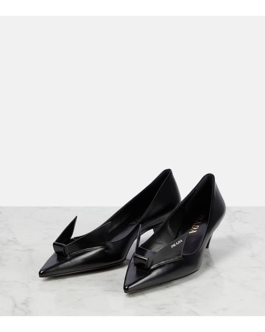 Prada Black Pumps Aus Leder