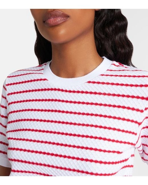 Thom Browne Red Striped Cotton Top