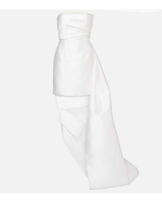 Solace London White Bridal Meyer Tail Twill Minidress