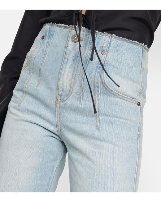 Victoria Beckham Blue Bleached Denim Jeans