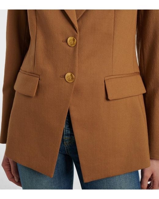 Blazer Izara De Lana Veronica Beard de color Brown