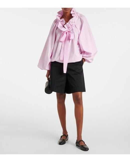 Patou Black Cotton Shorts