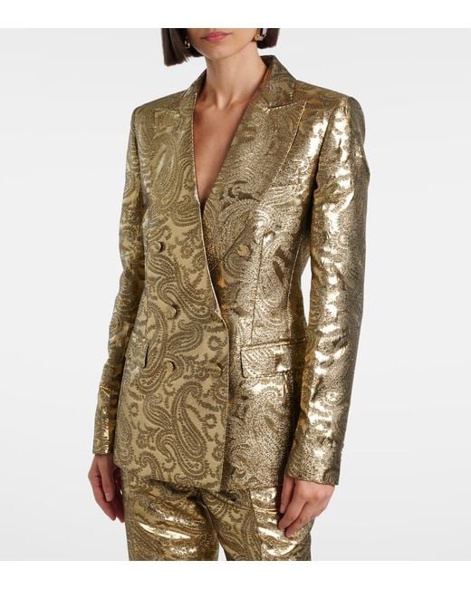 Etro Natural Blazer Aus Brokat