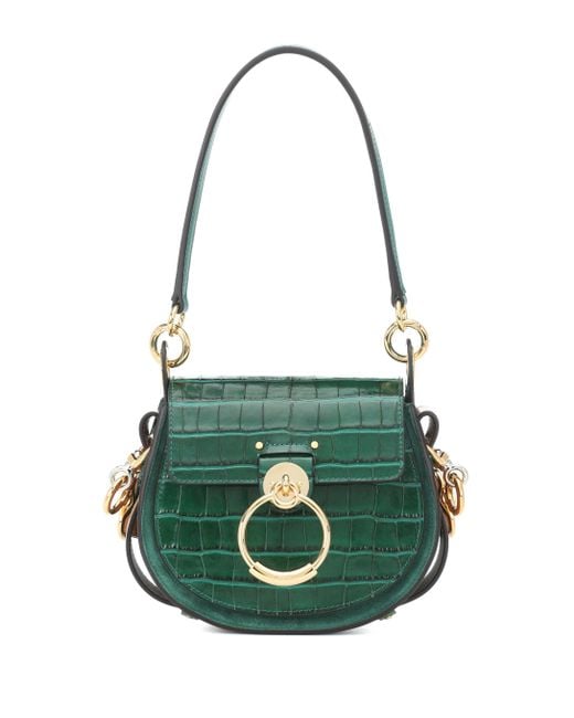 Sac embossé façon croco vert Mini ' C' Chloé en coloris Green