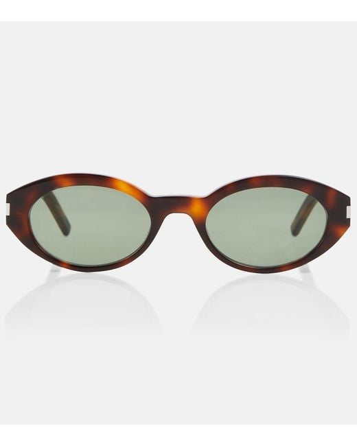 Saint Laurent Brown Sl 567 Oval Sunglasses