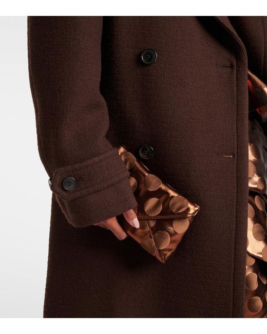 Dries Van Noten Brown Polka-Dot Metallic Clutch