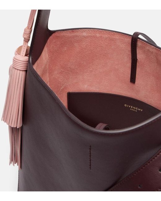 Givenchy Purple Belted Medium Leather Hobo Bag