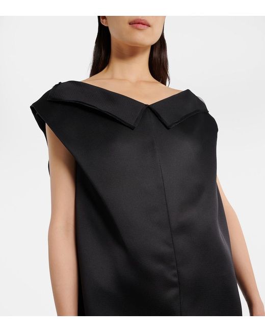 Khaite Black Selwyn Silk Gazar Maxi Dress