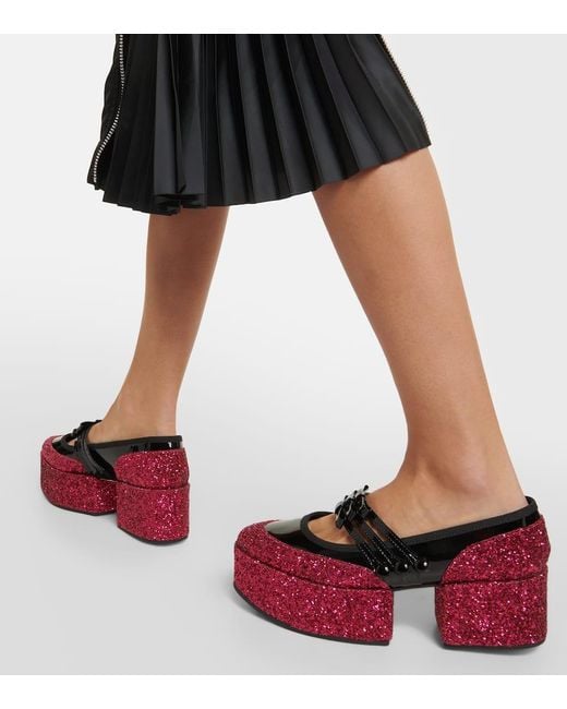 Noir Kei Ninomiya Purple X Repetto Platform Mary Janes