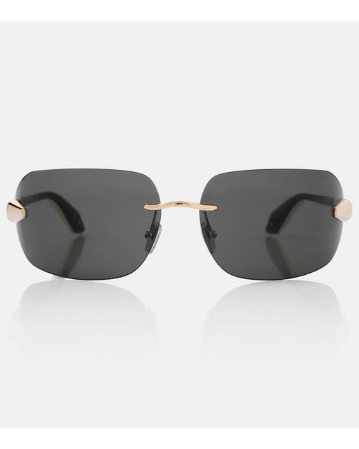 BVLGARI Gray Serpenti Square Sunglasses