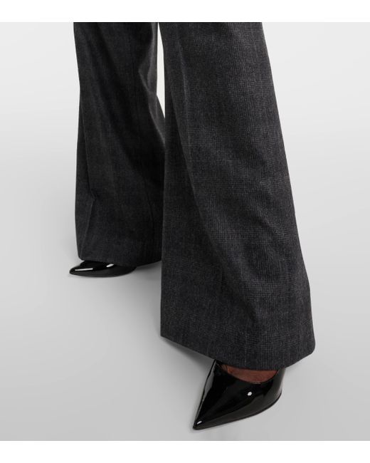 Nili Lotan Gray Johan Wool And Cashmere-blend Wide-leg Pants