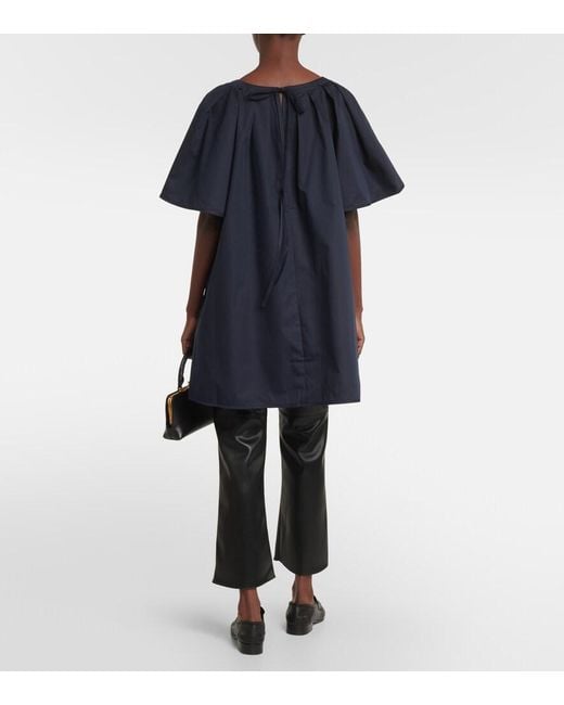 Co. Blue Oversized Tton And Silk T-Shirt