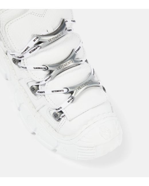 Vetements Metallic X New Rock Leather Platform Sneakers
