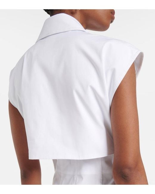 Sportmax White Hemdblusenkleid Fabiana Aus Baumwolle