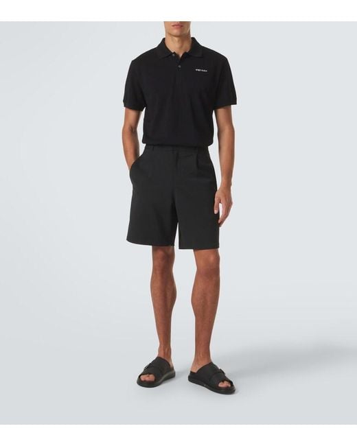 McQueen Black Hybrid Slides for men