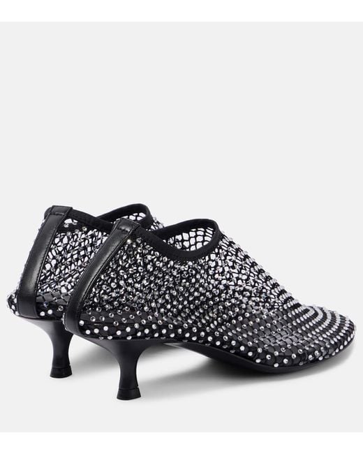 Pumps Minette A Rete Con Cristalli di Christopher Esber in Black