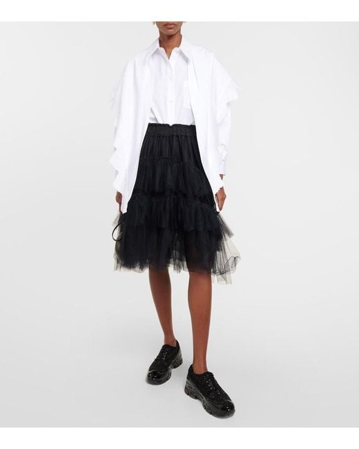 Simone Rocha Black Embellished Low-Top Sneakers