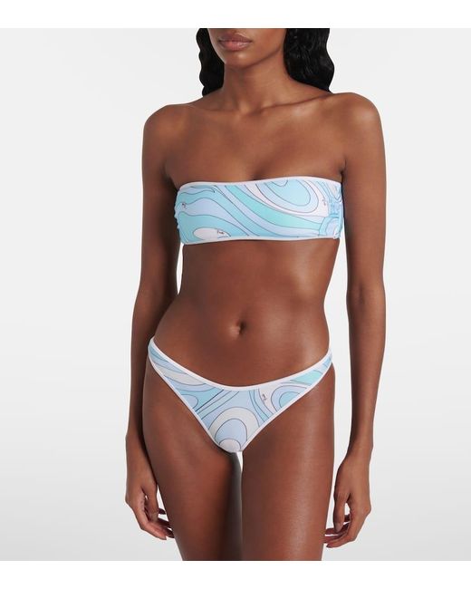 Emilio Pucci Blue Bikini-Hoeschen Marmo