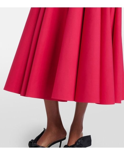 Givenchy Red Cotton Midi Dress