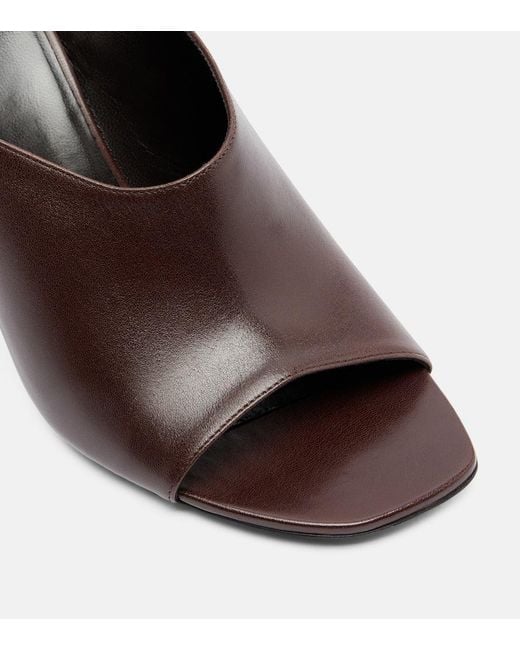 Versace Brown Giulietta Leather Mules