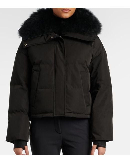 Yves Salomon Black Doudoune 60Cm Ski Jacket