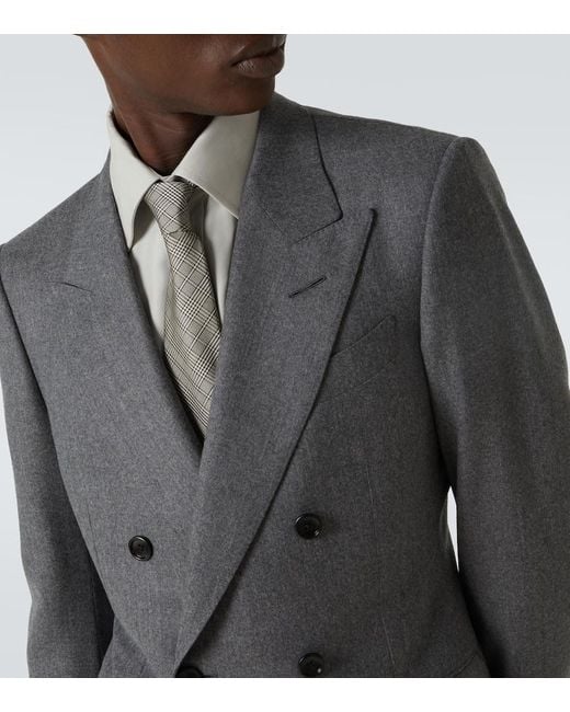 Tom Ford Hemd Aus Baumwolle in Gray für Herren
