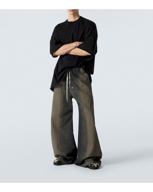 Rick Owens Black Megalace Leather Mules for men